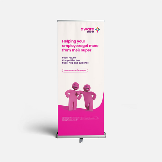 126776 -  Pull Up Banner Helping Employees get more from their super