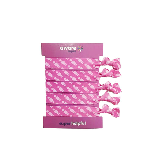 Sam Pattern Hair Ties (Set of 5) Unions VIC